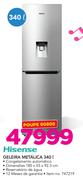 Hisense Geladeira Metálica 340 Ltr