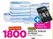 Addis jogo de Tigelas 50 pecas Plus 24 Piece Cutlery Set