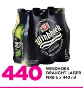 Windhoek Draught Lager NRB-6 x 440ml
