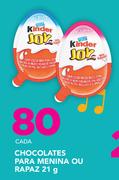 Chocolates Para menina ou rapaz-21g cada