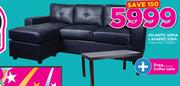 Atlantic Sofia L-Shaped Sofa Free Coffee table