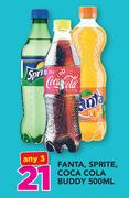 Fanta, Sprite, Coca Cola Buddy-3X500ml