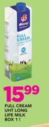 Full Cream UHT Long Life Milk Box-1Ltr