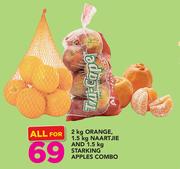 2Kg Orange, 1.5Kg Naartjie And 1.5Kg Starking Apples Combo