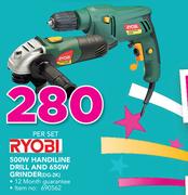 Ryobi 500W Handline Drill & 650W Grinder DG-2K