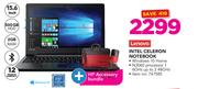 Lenovo Intel Celeron Notebook Plus HP Accessory Bundle