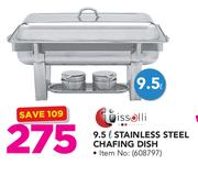 Tissolli 9.5Ltr Stainless Steel Chafing Dish