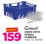 Consol Crate With Hi-Ball Tumbler