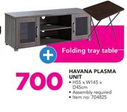 Havana Plasma Unit Plus Folding Tray Table