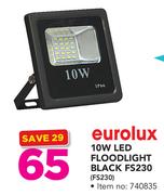 Eurolux 10W LED Floodlight Black FS230