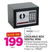 Mainstays Lockable Box Digital Mini