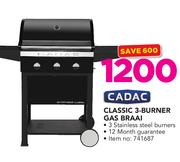 Cadac Classic 3 Burner Gas Braai