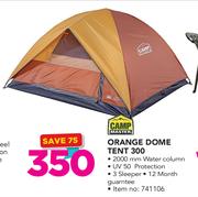 Campmaster Orange Dome Tent 300