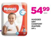 Huggies Dry Comfort Diapers-64's Each