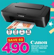 Canon MG2540 Colour Inkjet Printer