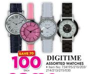 Digitime Assorted Watches-Each