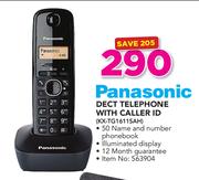 Panasonic Dect Telephone With Caller ID KX-TG1611SAH