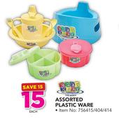 Baby Care Assorted Plastic Ware-Each