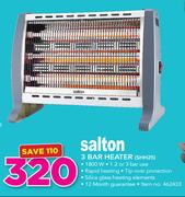 Salton 3 Bar Heater SHH25