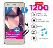 Hisense Dual Sim Smartphone Infinity U962 Free Screen Protector & Bluetooth Headphones