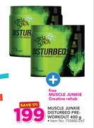 Muscle Junkie Disturbed Pre Workout-40g Plus Muscle Junkie Creatine Rehab