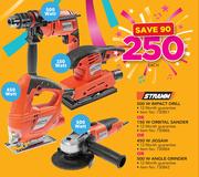 Stramm 500W Impact Drill Or 150W Orbital Sander Or 450W Jigsaw Or 500W Angle Grinder-Each