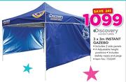 Discovery Adventures 3 x 3m Instant Gazebo Includes 2 Side Panels & Stability Ropes & Pegs