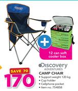 Discovery Adventures Camp Chair Plus 12 can Soft Cooler Box