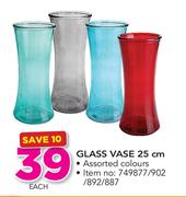 Glass Vase 25cm-Each