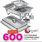 Tissolli 9.5Ltr Double Chafing Dish