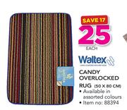Waltex Candy Overlocked Rug-50 x 80cm Each