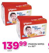 Pigeon Wipes-6 x 82's Each