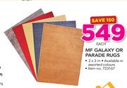 MF Galaxy Or Parade Rugs-2 x 3m Each
