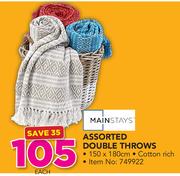 Mainstays Assorted Double Throws-Each
