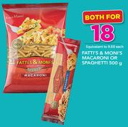 Fatti's & Moni's Macaroni Or Spaghetti-500g