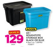 Addis 68 Ltr Roughtote Storage Box Black Or Blue