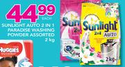 Sunlight Auto 2 In 1 Paradise Washing Powder Assorted-2kg