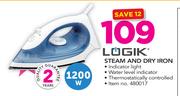 Logik 1200W Steam And Dry Iron
