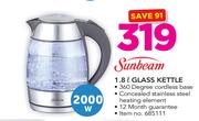Sunbeam 1.8Ltr Glass Kettle