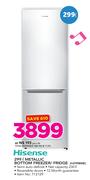 Hisense 299Ltr Metallic Bottom Freezer/Fridge