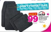 1st Gear Rubber 4 Piece Car Mat Set (Black Or White)-Per Set