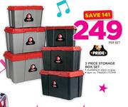 Pride 3 Piece Storage Box Set-Per Set