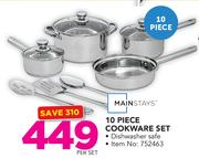 Mainstays 10 Piece Cookware Set-Per Set