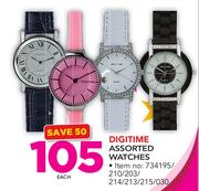 Digitime Assorted Watches-Each