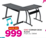 Colt Corner Desk Black