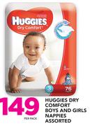Huggies Dry Comfort Boys And Girls Nappies Assorted-Per Pack