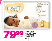 Huggies Newborn Nappies-42's Per Pack