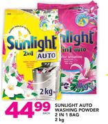 Sunlight Auto Washing Powder 2 In 1 Bag-2Kg Each