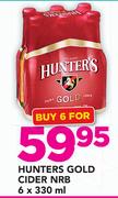 Hunters Gold Cider NRB-6x330ml