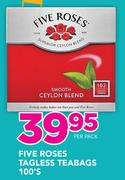 Five Roses Tagless Teabags-100's Pack